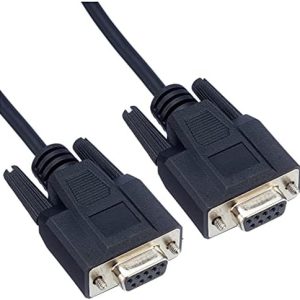 CABLE DB9 MALE/DB9 FEMELLE NOIR (22CM)