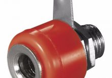 BANSPMR/ Douille banane Châssis avec cosse PM (Rouge)