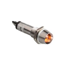 XD8-1-JAUNE VOYANT METALIQUE 24VDC 8MM