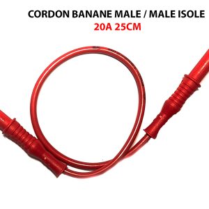 CORDON BANANE MALE / MALE ISOLE 20A 25CM