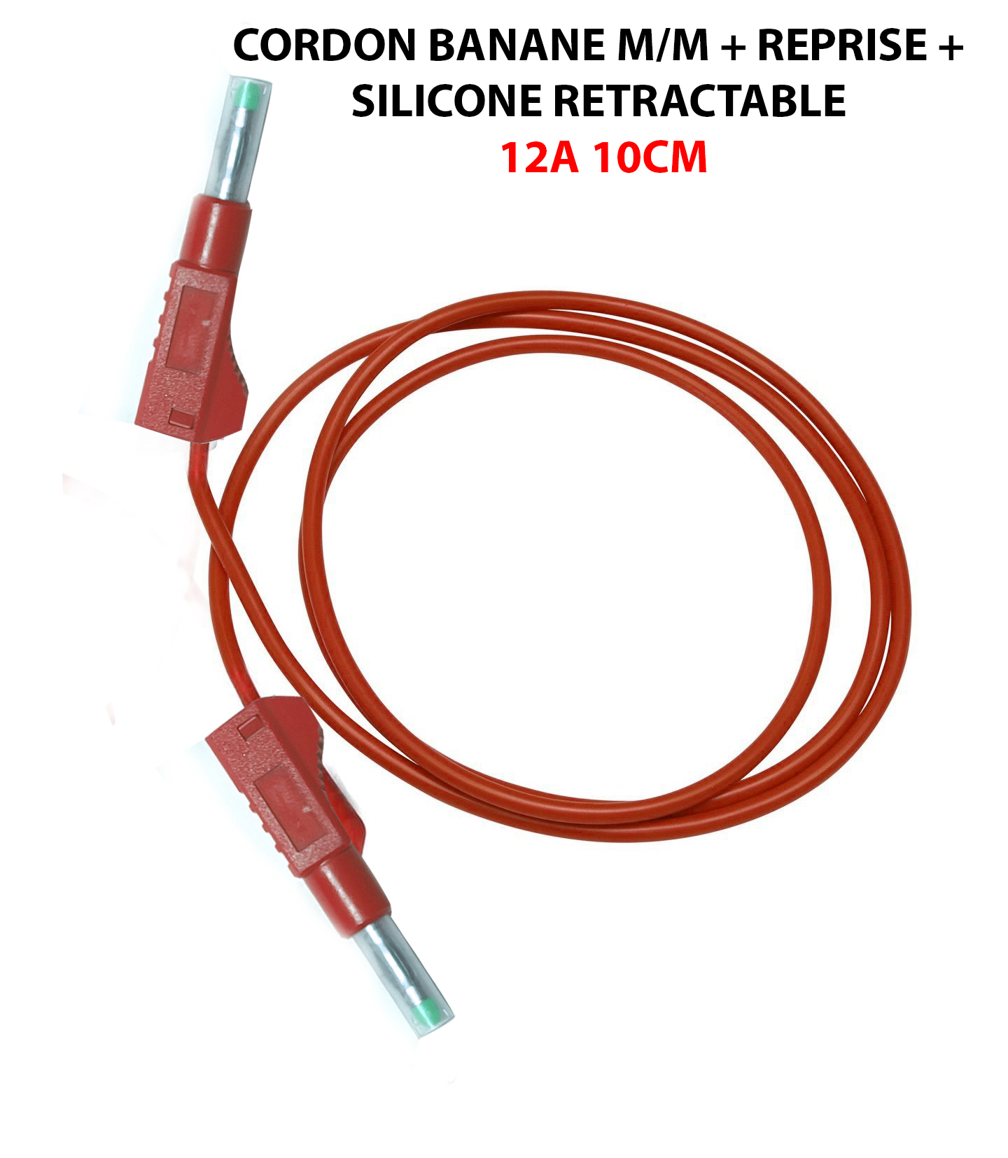 CORDON BANANE M M + REPRISE + SILICONE RETRACTABLE 12A 10CM