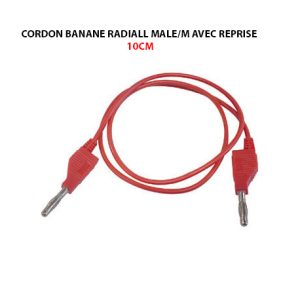 CORDON BANANE RADIALL MALE/M AVEC REPRISE 10CM