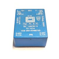 TRANSFORMATEUR SOUDABLE MOULE IN: 2X(0-42V /0,11A) OUT: 2X(0-12V /3VA /0,25AT)