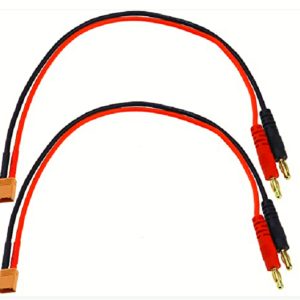 CABLE AVEC FICHE BANANE MALE/MALE NOIRE LONGUEUR:36CM