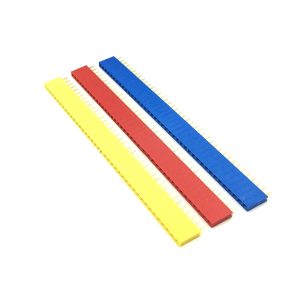 PH1X40 BARRETTE FEMELLE DROITE 1X40 PINS COULEUR BLEU, ROUGE, JAUNE