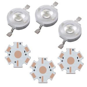 LED BLEU 3W 3,2V-3,4V 700MA SH-3WGH45 (3 PCS+SUPPORT)