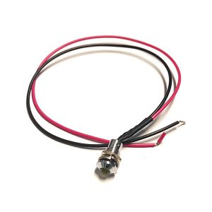 VOYANT LED JAUNE CHROME LED 3MM AVEC FIL 12V