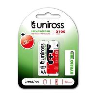 UNIROSS PILE RECHARGEABLE AA 2100MA 2PCS
