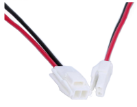 EL-2P CONNECTEUR MALE FEMELLE + CABLE ROUGE NOIR 30CM