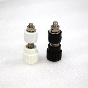 KIT BORNE BANANE FEMELLE  NOIR BLANC L: 43MM A VIS 2PCS